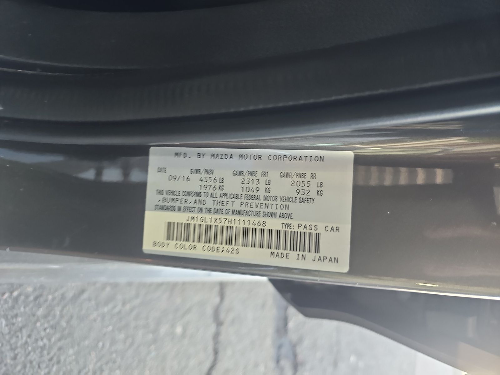 2017 MAZDA MAZDA6 Grand Touring FWD