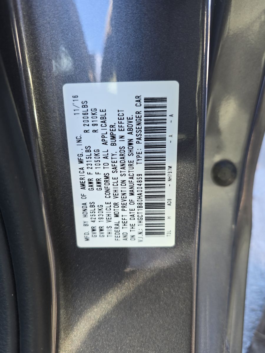 2017 Honda Accord Coupe Touring FWD