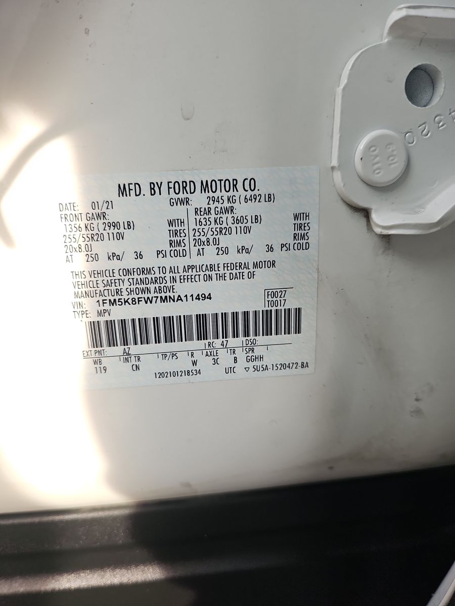 2021 Ford Explorer Hybrid Limited AWD