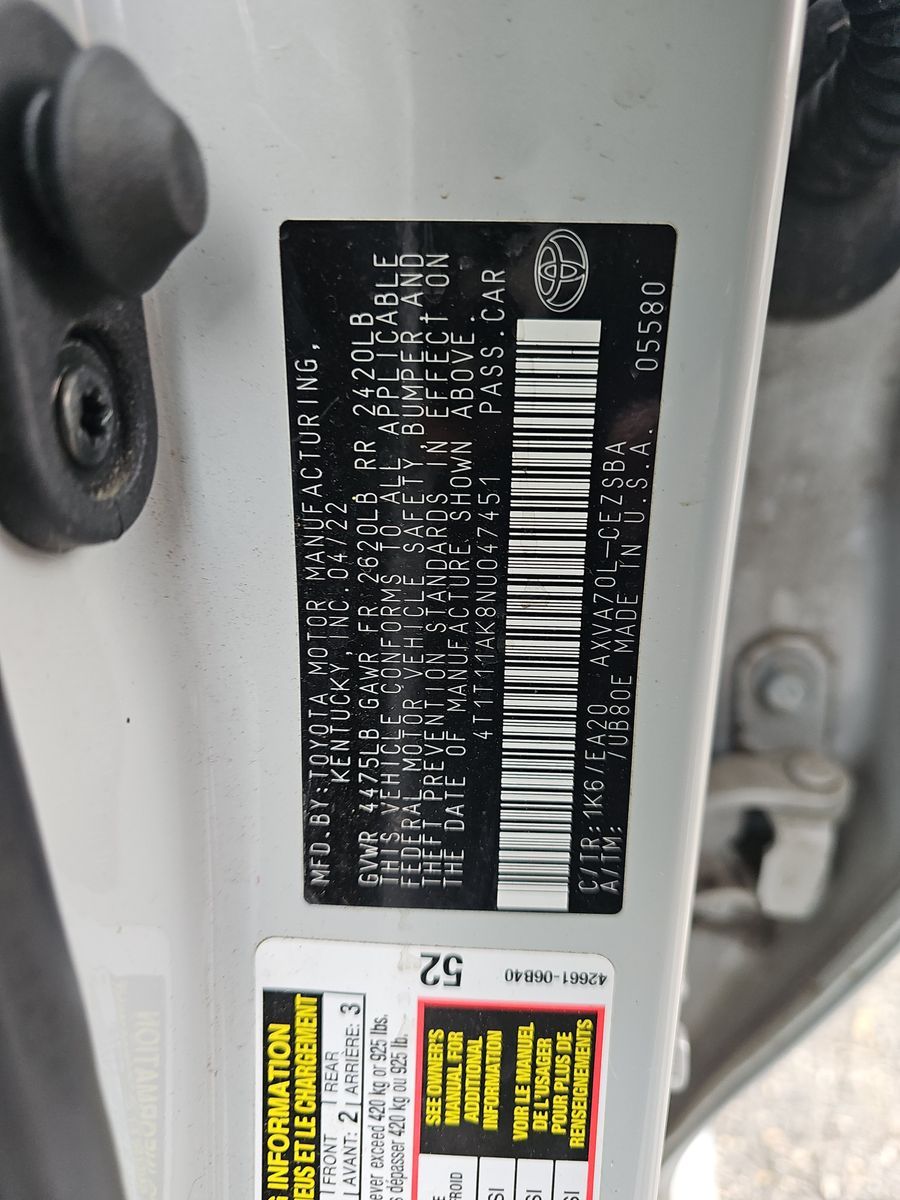 2022 Toyota Camry SE FWD