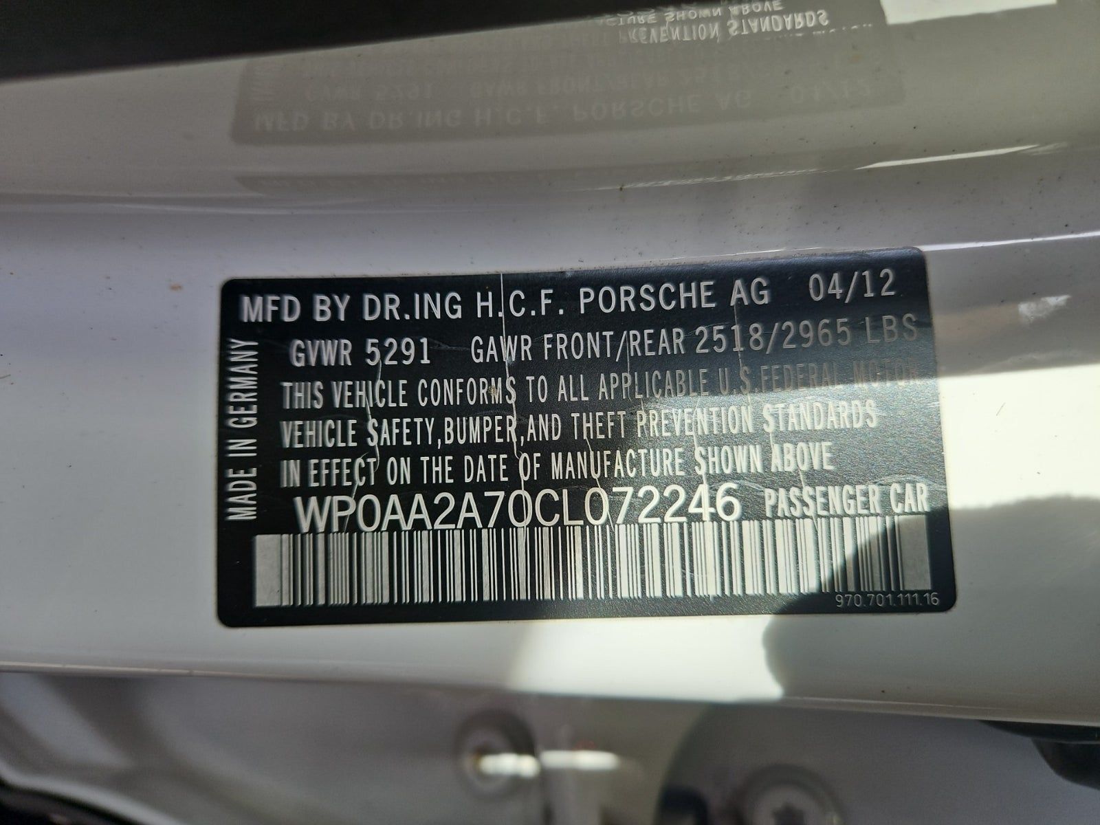 2012 Porsche Panamera 4 AWD