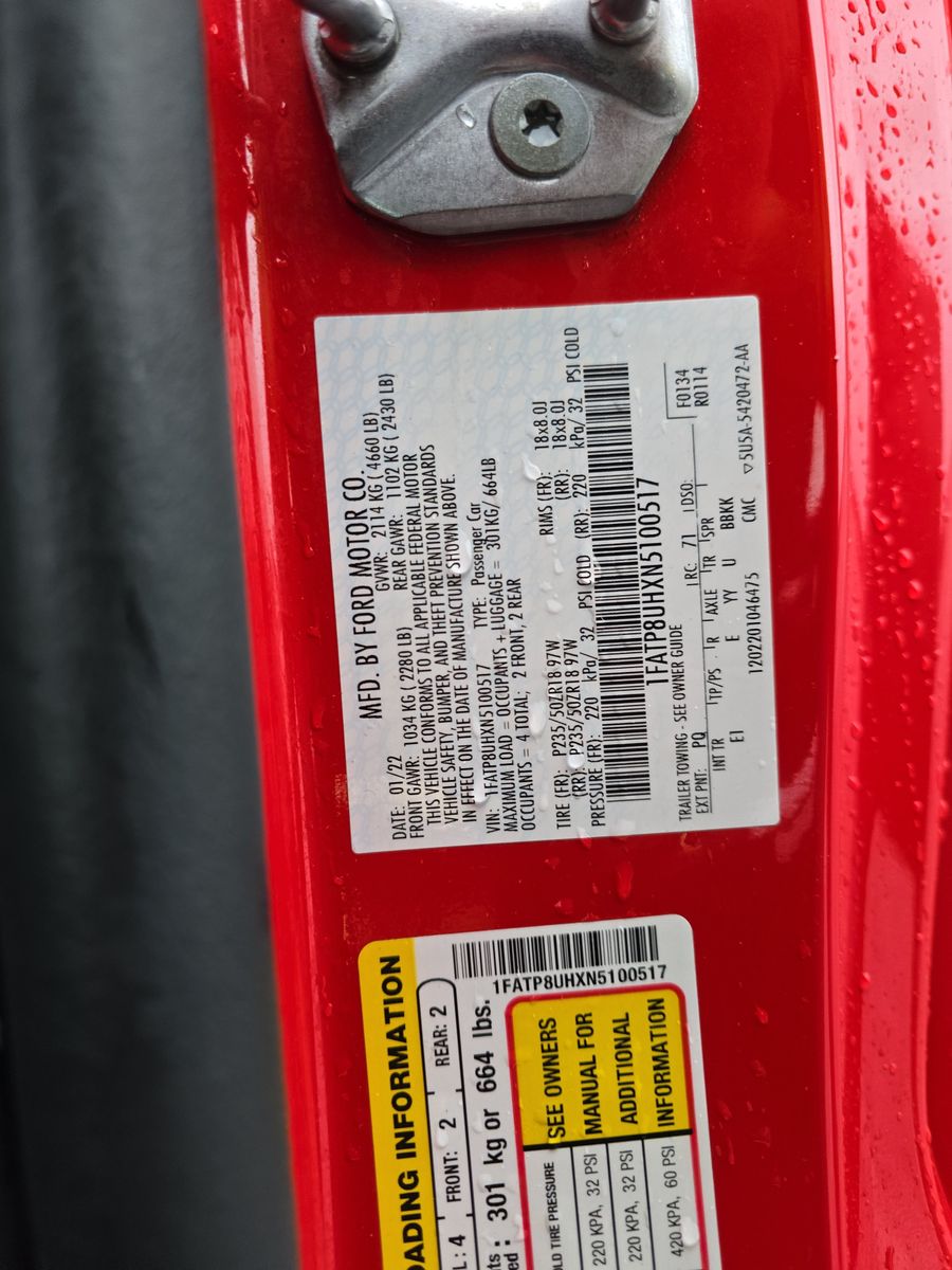 2022 Ford Mustang EcoBoost Premium RWD