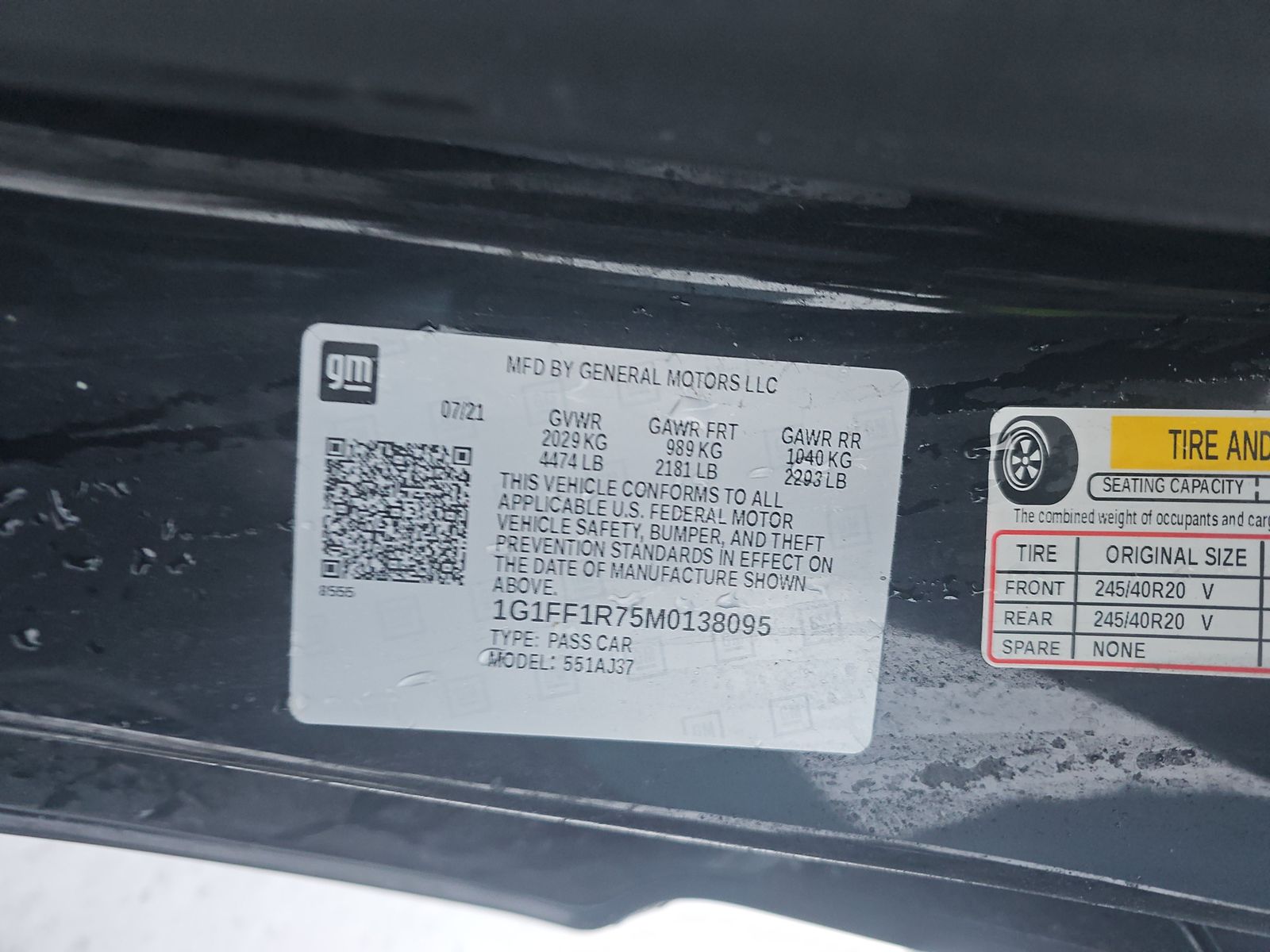 2021 Chevrolet Camaro LT1 RWD