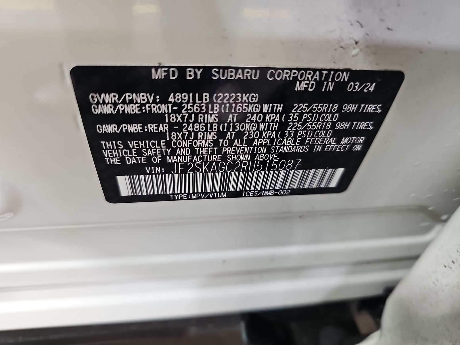 2024 Subaru Forester Sport AWD