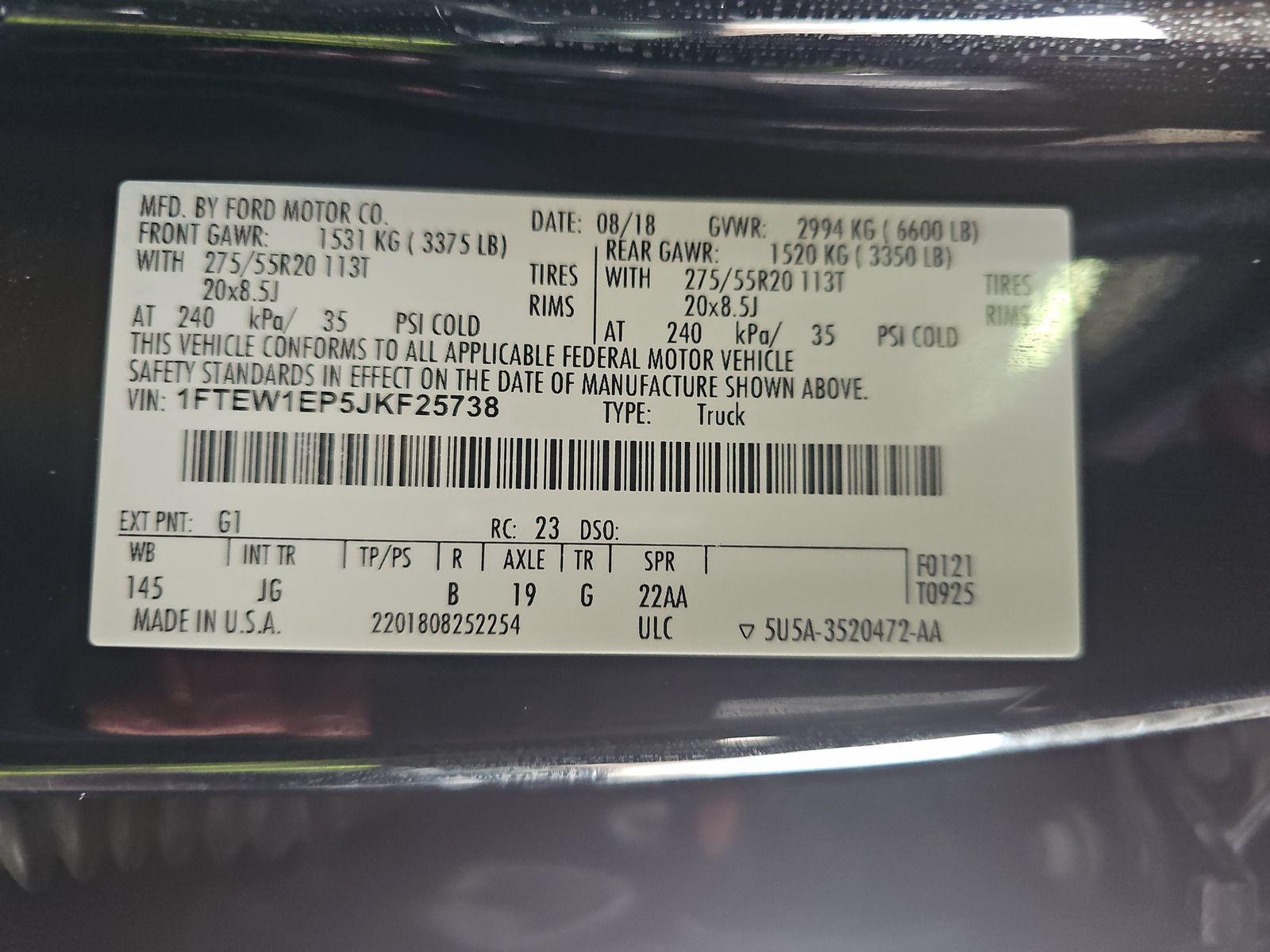 2018 Ford F-150 XL AWD