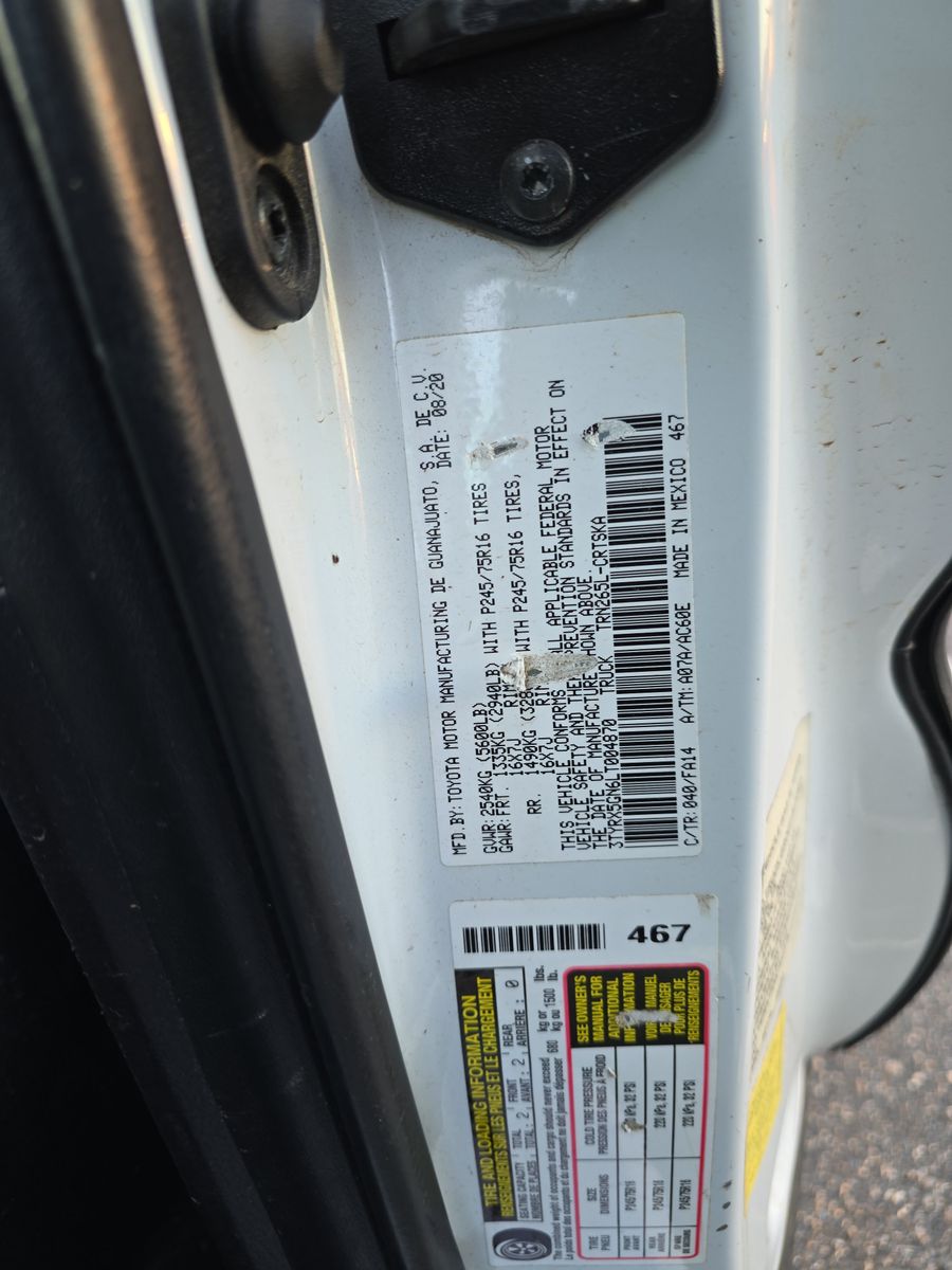 2020 Toyota Tacoma SR RWD