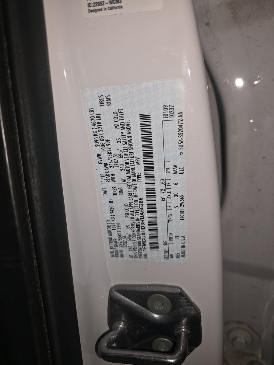 2019 Ford Escape SEL FWD