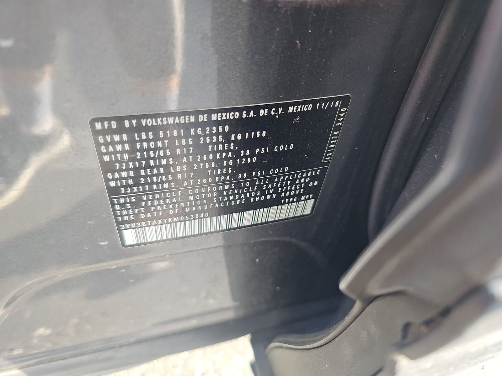 2019 Volkswagen Tiguan 2.0T SE FWD