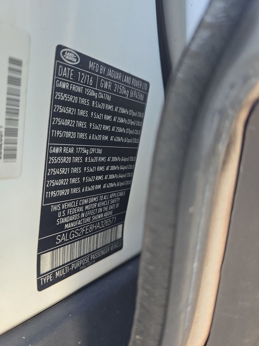 2017 Land Rover Range Rover Supercharged AWD