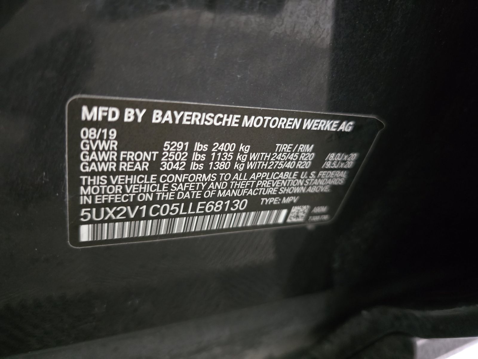 2020 BMW X4 xDrive30i AWD