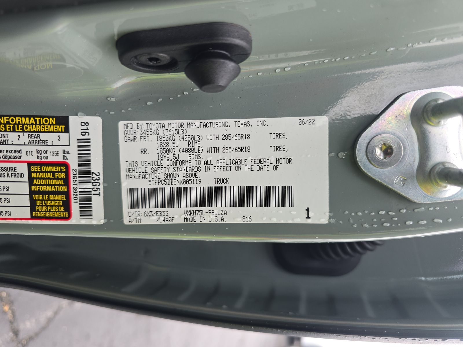 2022 Toyota Tundra Hybrid TRD Pro AWD