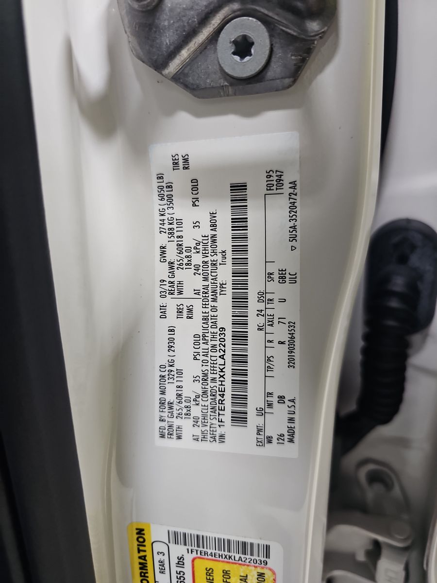 2019 Ford Ranger Lariat RWD