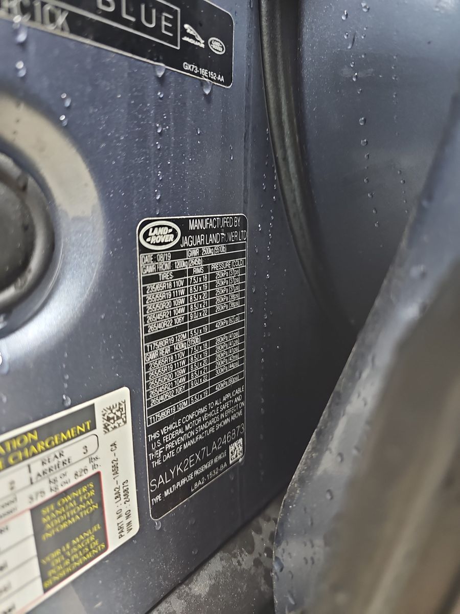 2020 Land Rover Range Rover Velar R-Dynamic S AWD