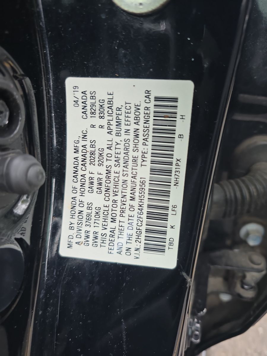 2019 Honda Civic LX FWD