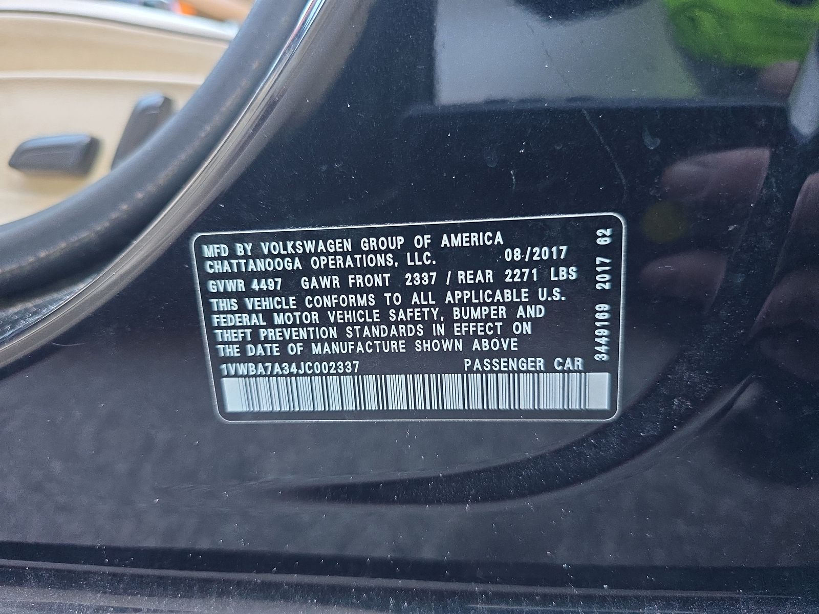 2018 Volkswagen Passat 2.0T SE FWD