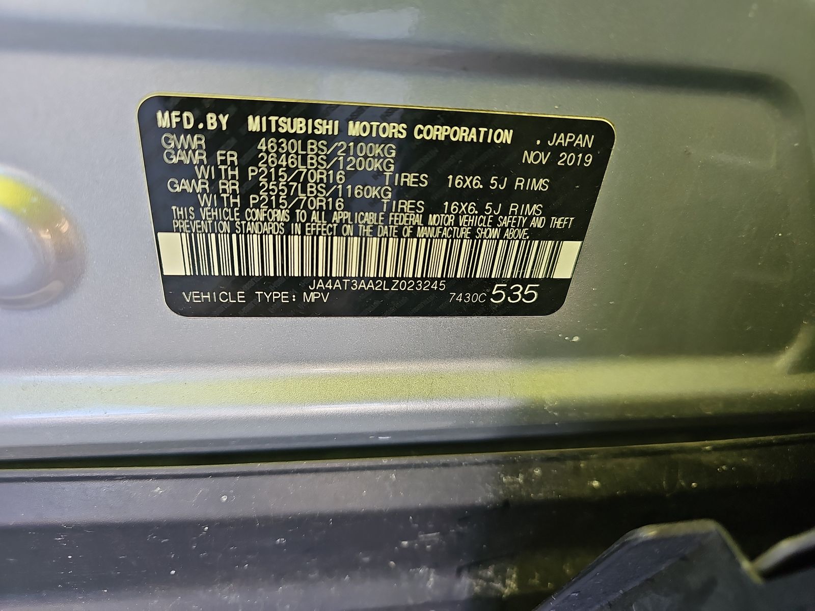 2020 Mitsubishi Eclipse Cross ES AWD