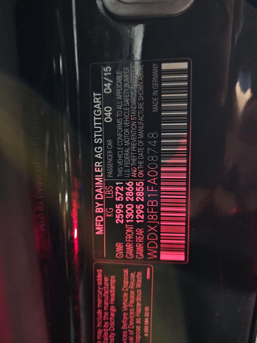 2015 Mercedes-Benz S-Class S 550 AWD