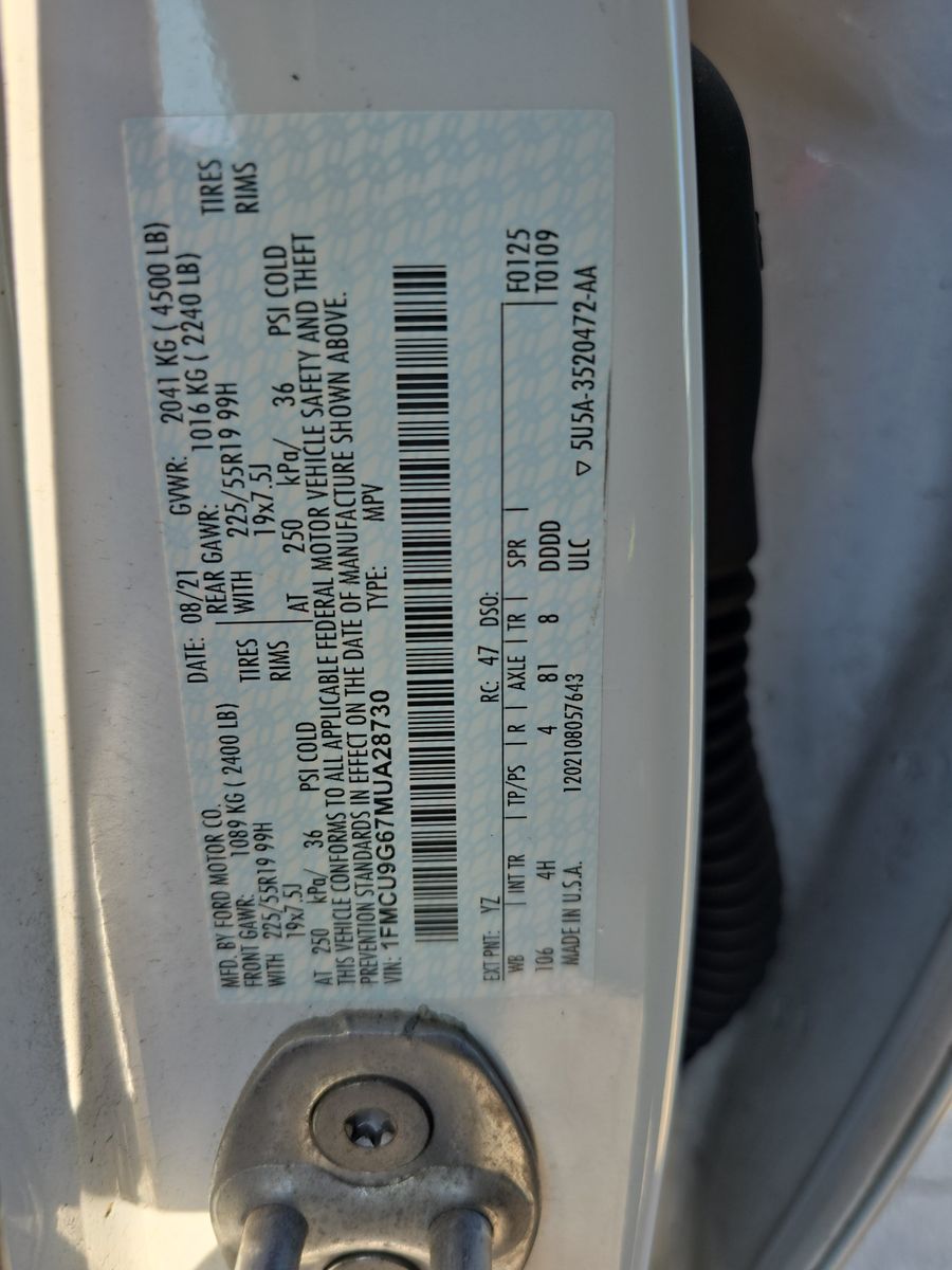 2021 Ford Escape SE AWD