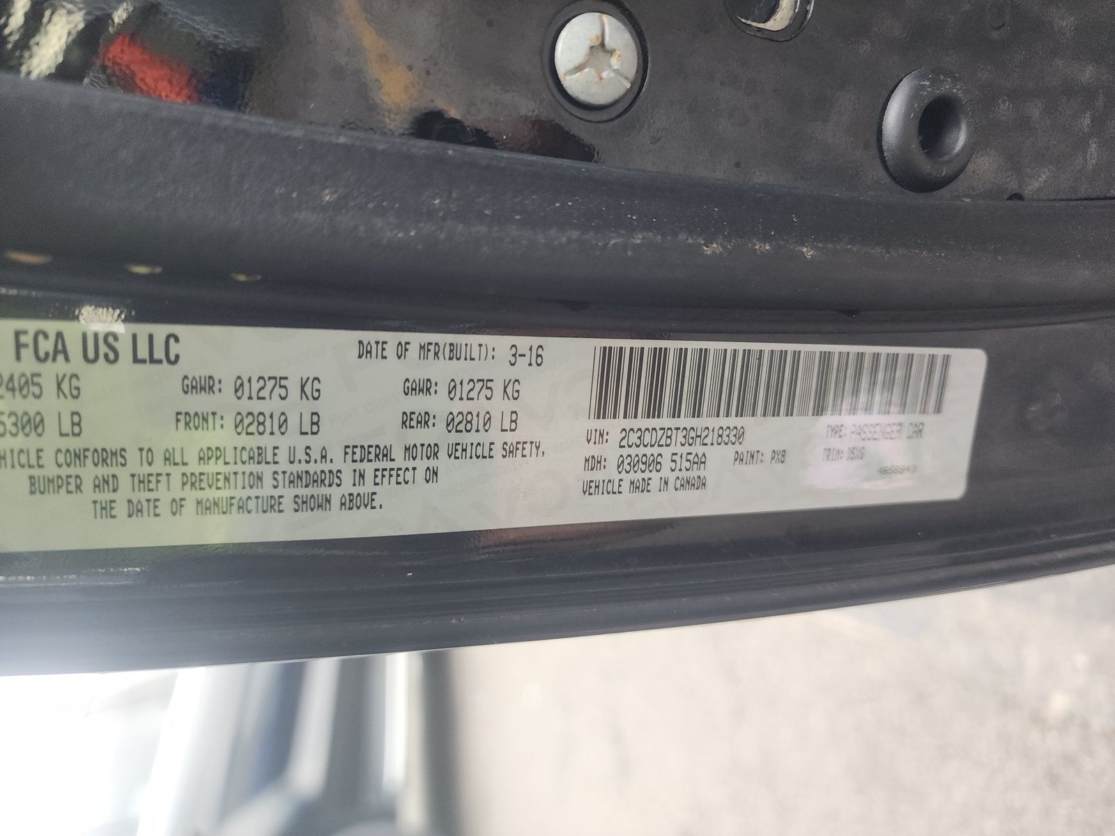 2016 Dodge Challenger R/T RWD