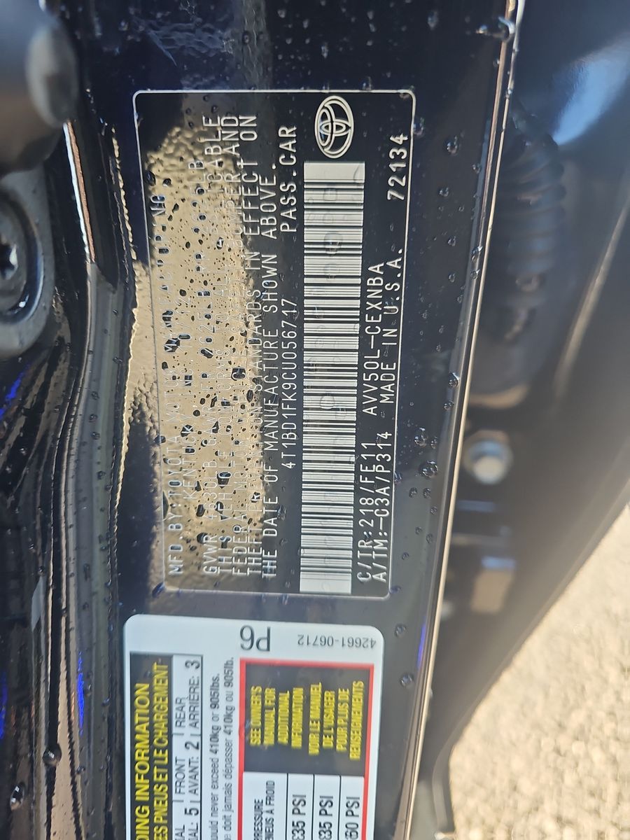 2012 Toyota Camry Hybrid LE FWD