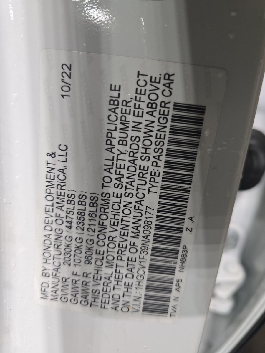 2022 Honda Accord Sport FWD