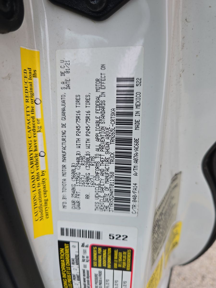 2021 Toyota Tacoma SR RWD