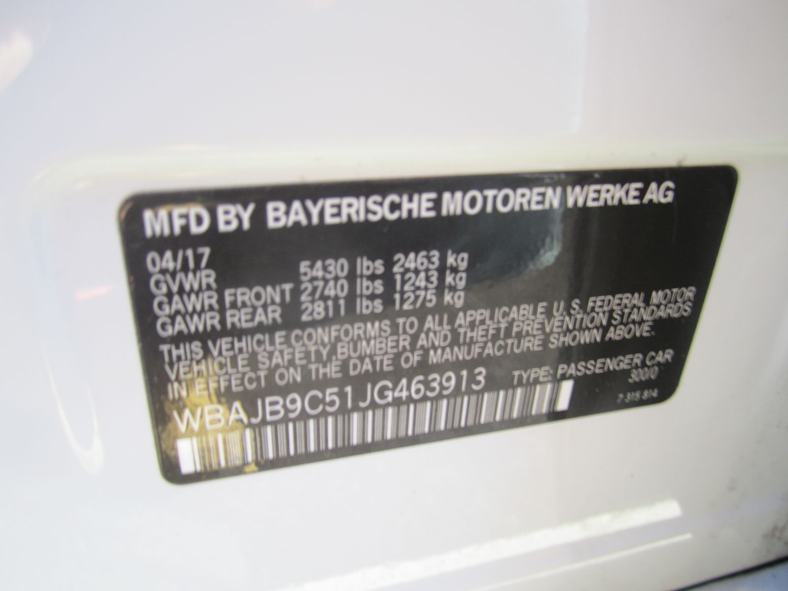 2018 BMW 5 Series M550i xDrive AWD