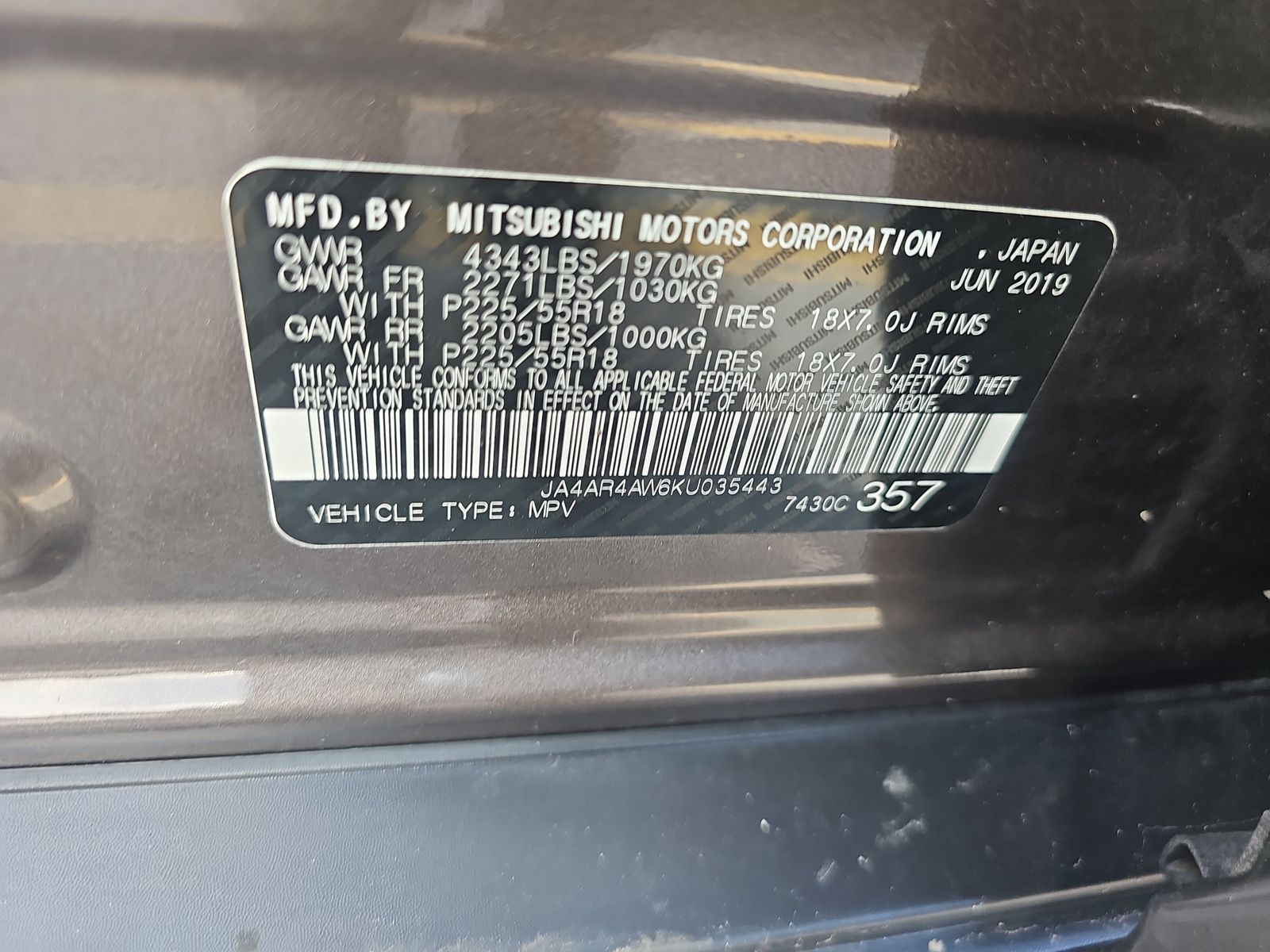 2019 Mitsubishi Outlander Sport GT AWD
