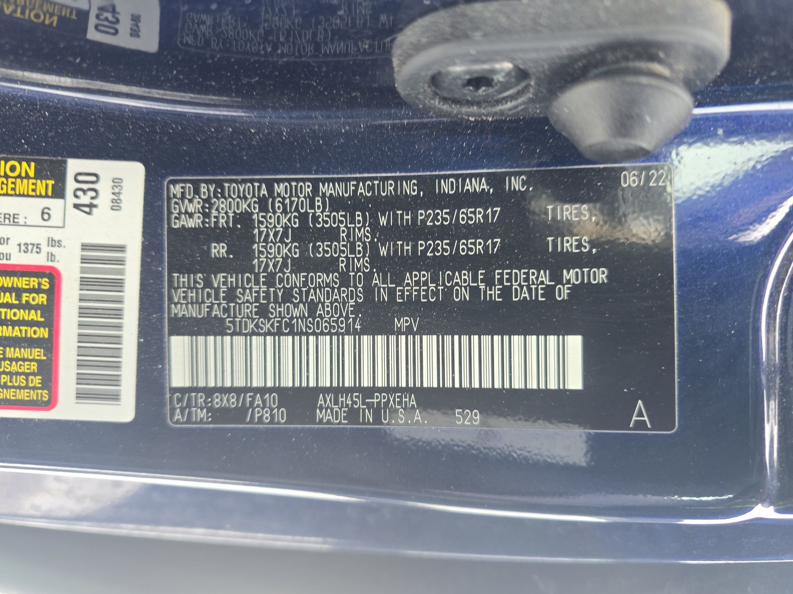 2022 Toyota Sienna LE AWD