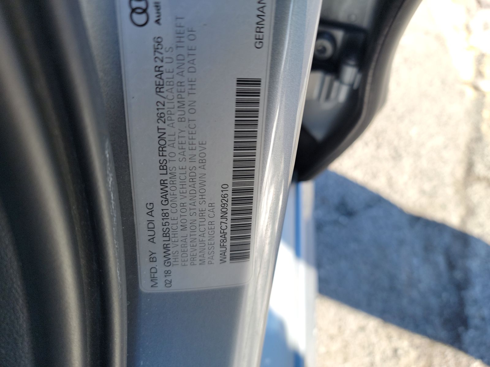 2018 Audi A6 2.0T Sport AWD