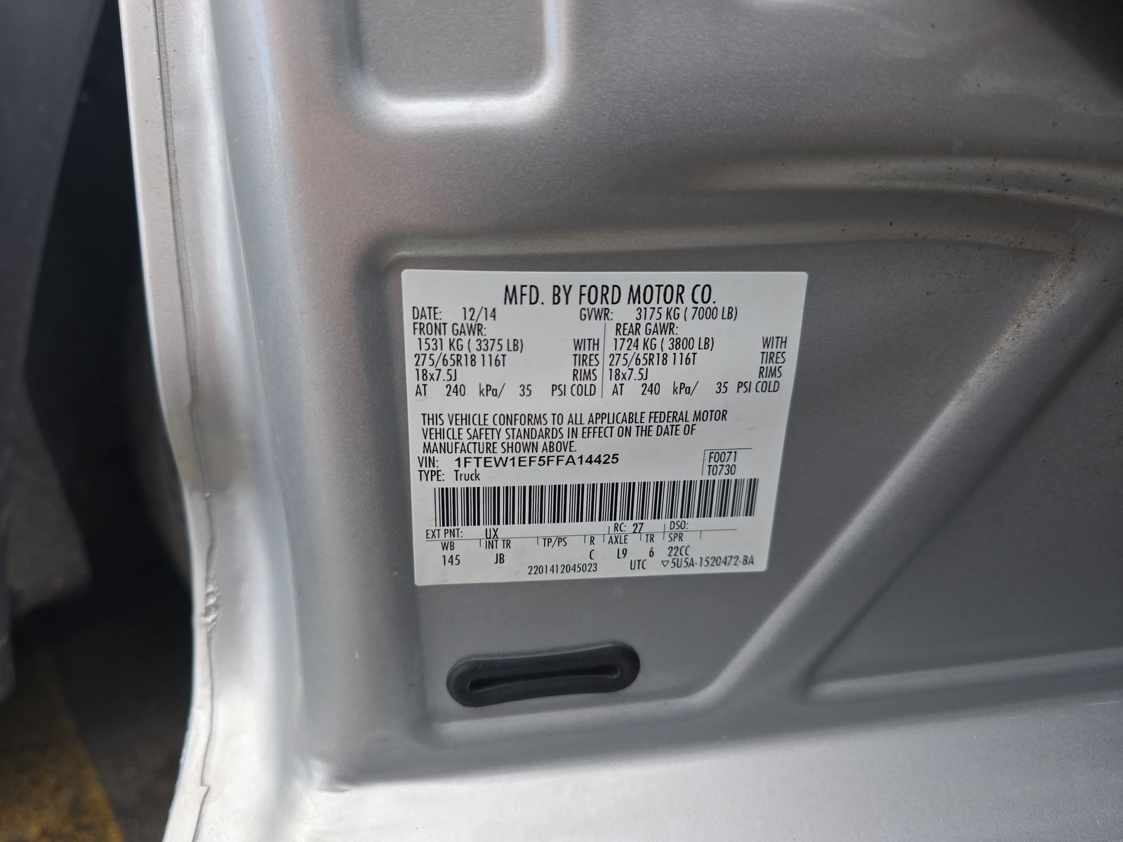 2015 Ford F-150 XLT AWD