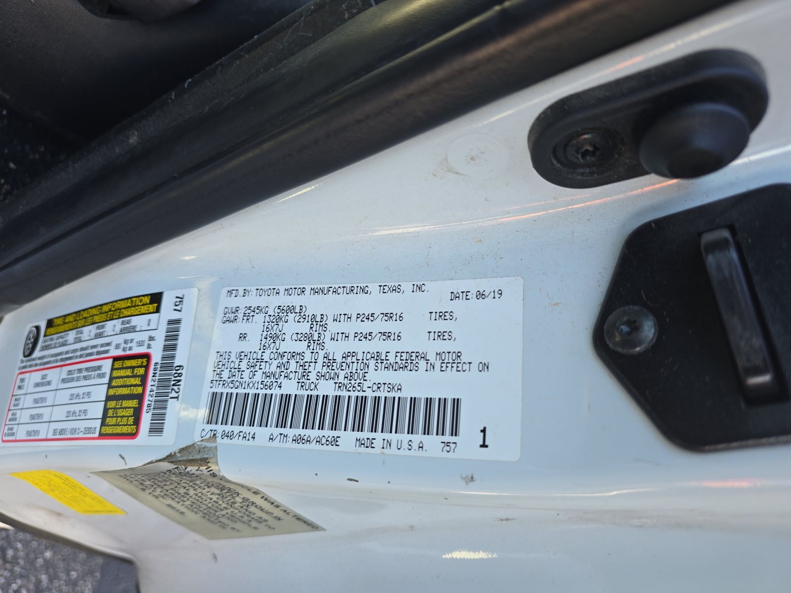 2019 Toyota Tacoma SR RWD