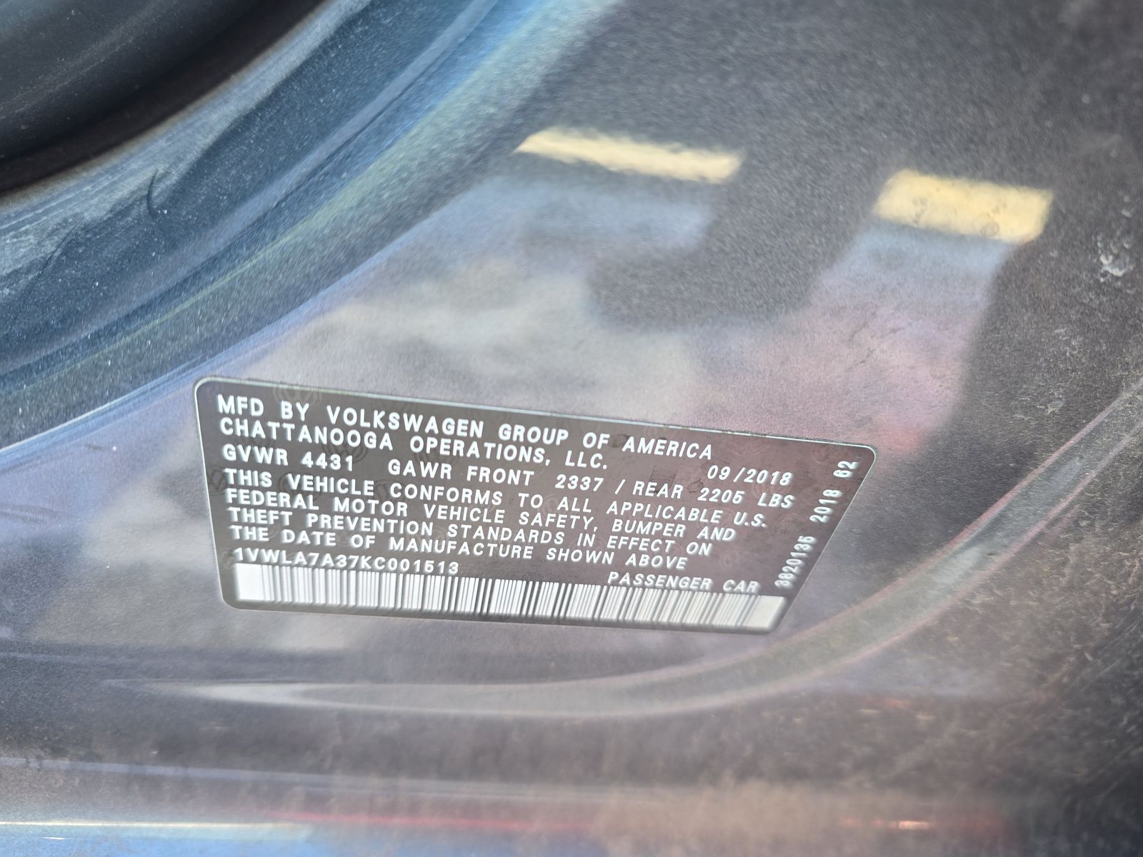 2019 Volkswagen Passat 2.0T Wolfsburg Edition FWD