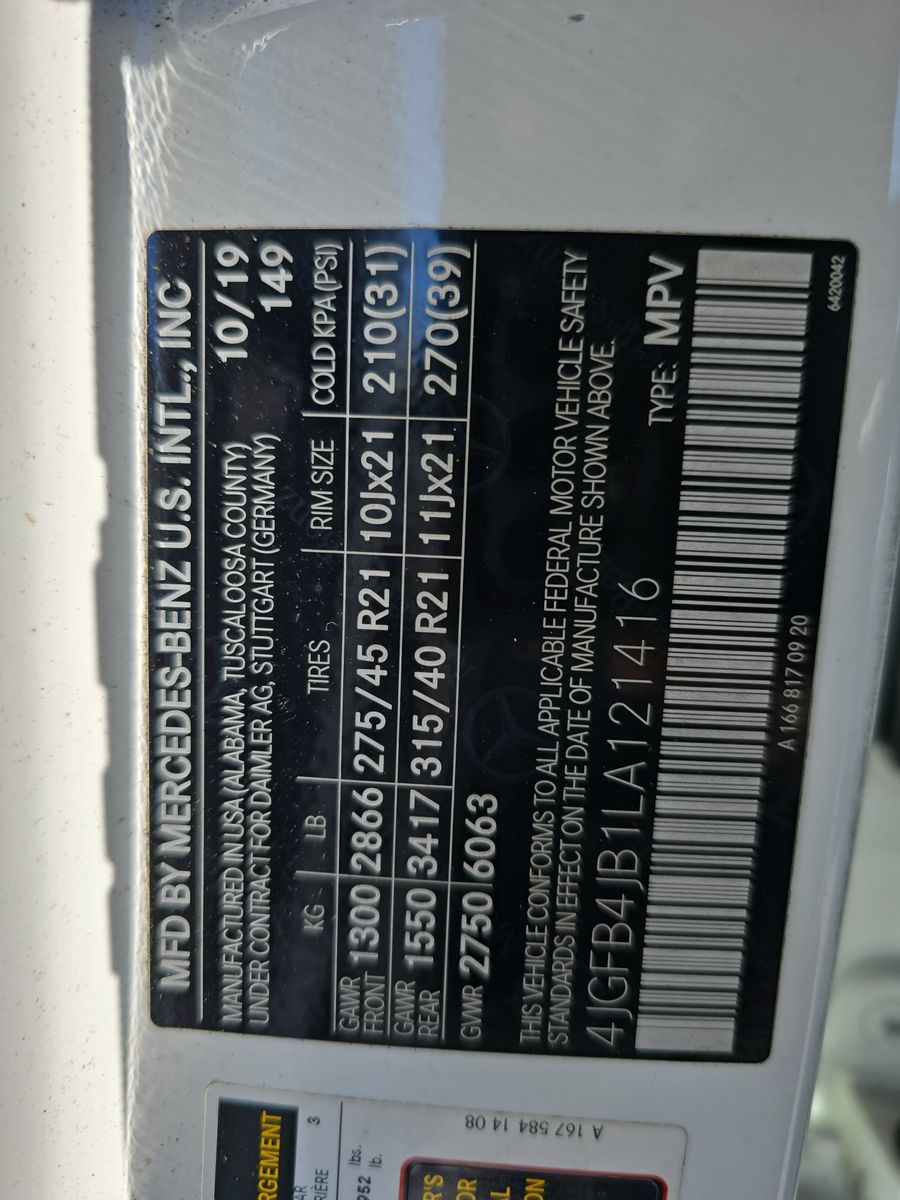 2020 Mercedes-Benz GLE GLE 350 RWD