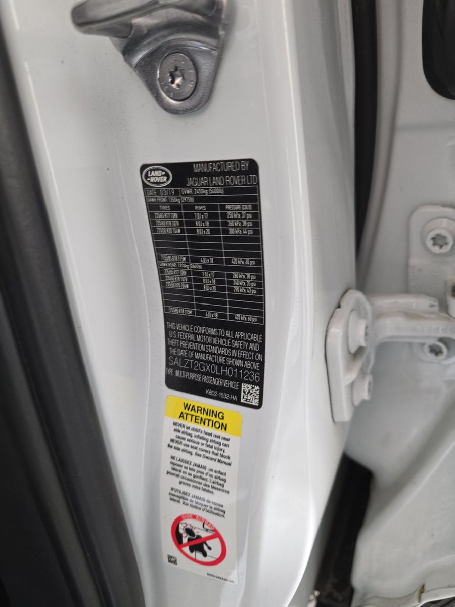 2020 Land Rover Range Rover Evoque R-Dynamic S AWD