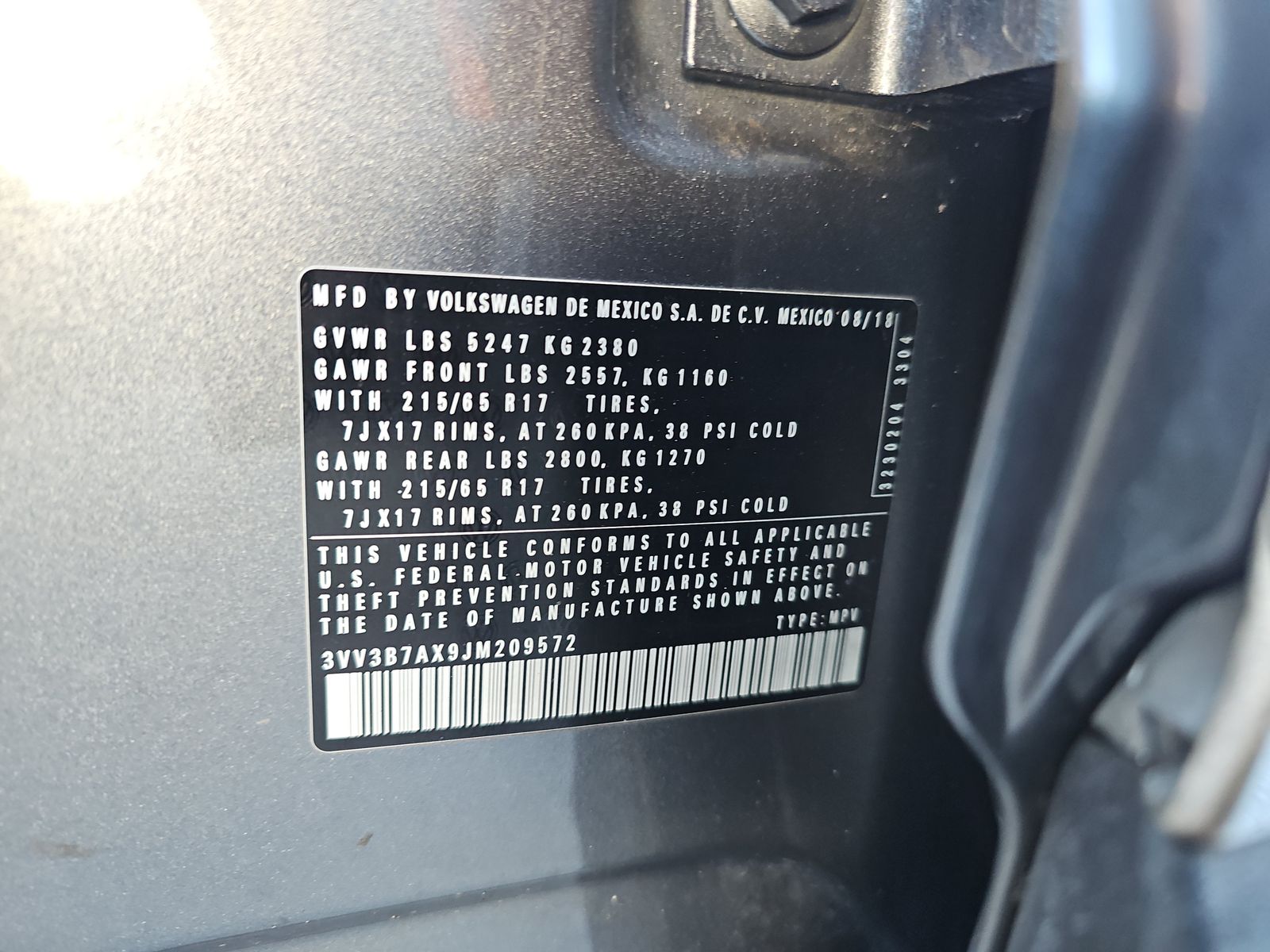 2018 Volkswagen Tiguan 2.0T SE FWD