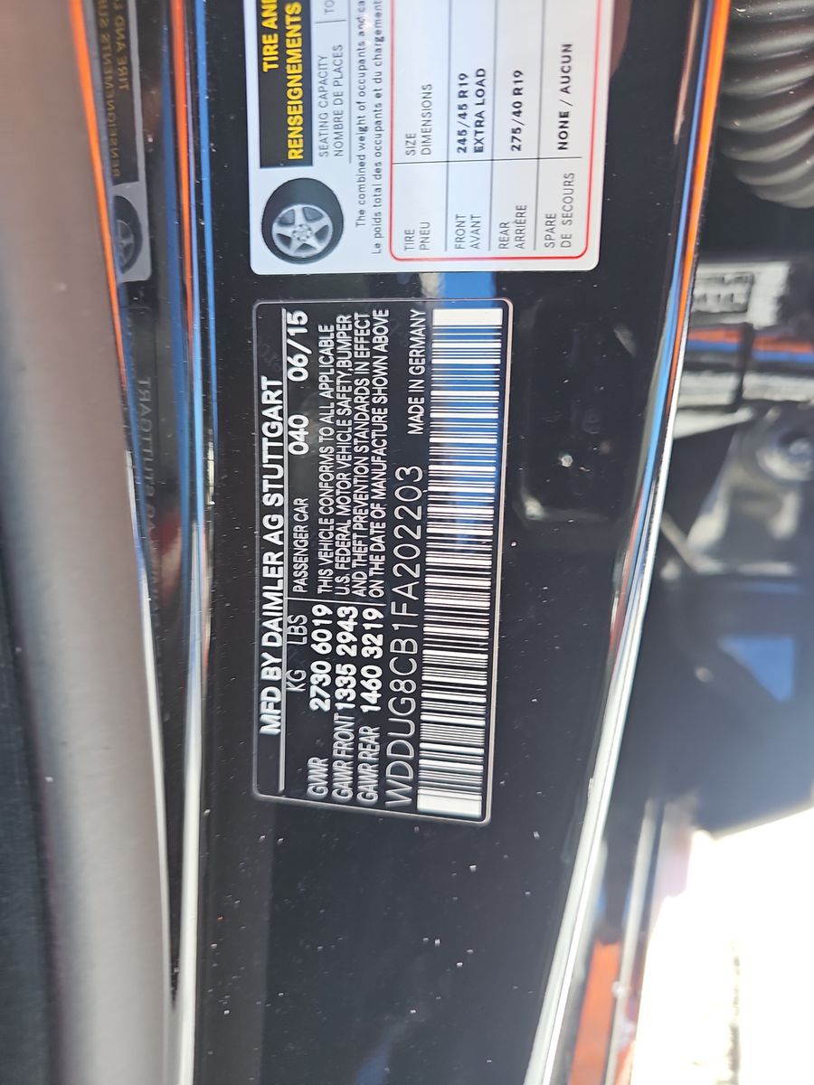 2015 Mercedes-Benz S-Class S 550 RWD