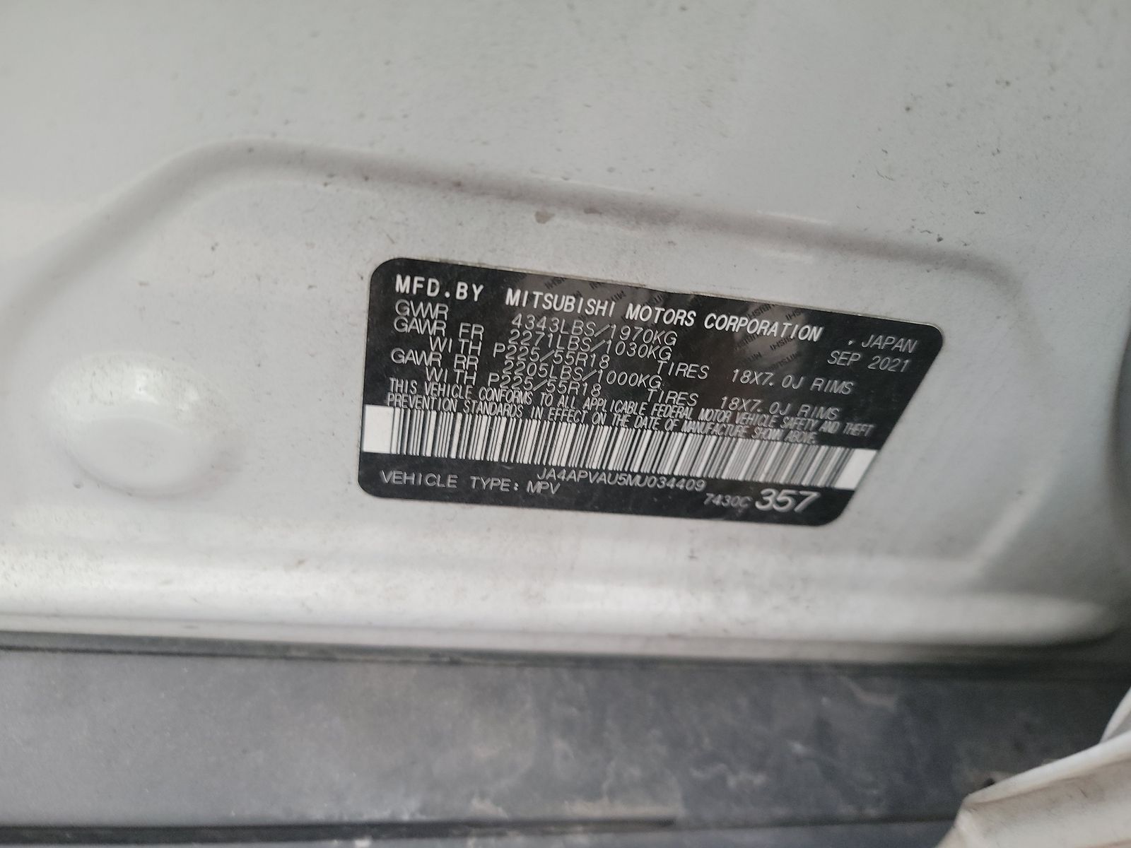 2021 Mitsubishi Outlander Sport 2.0 SE FWD