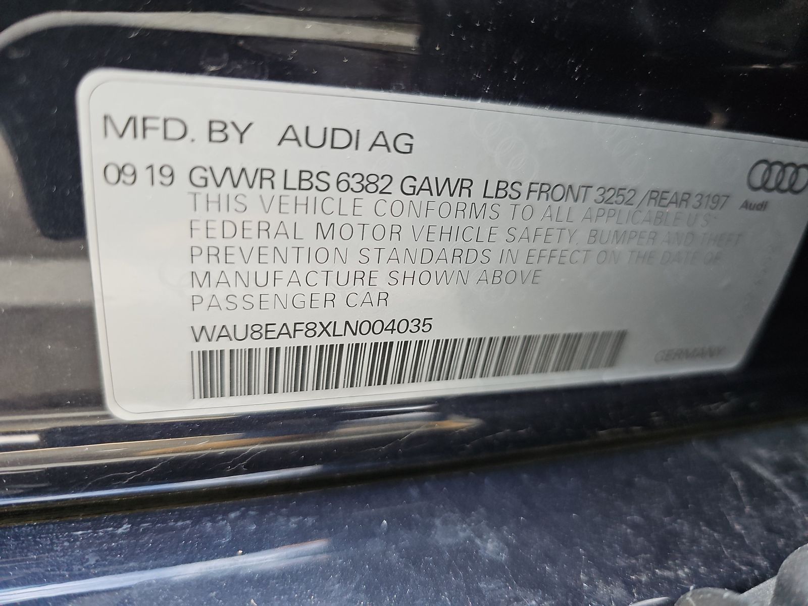 2020 Audi A8 L 4.0T AWD
