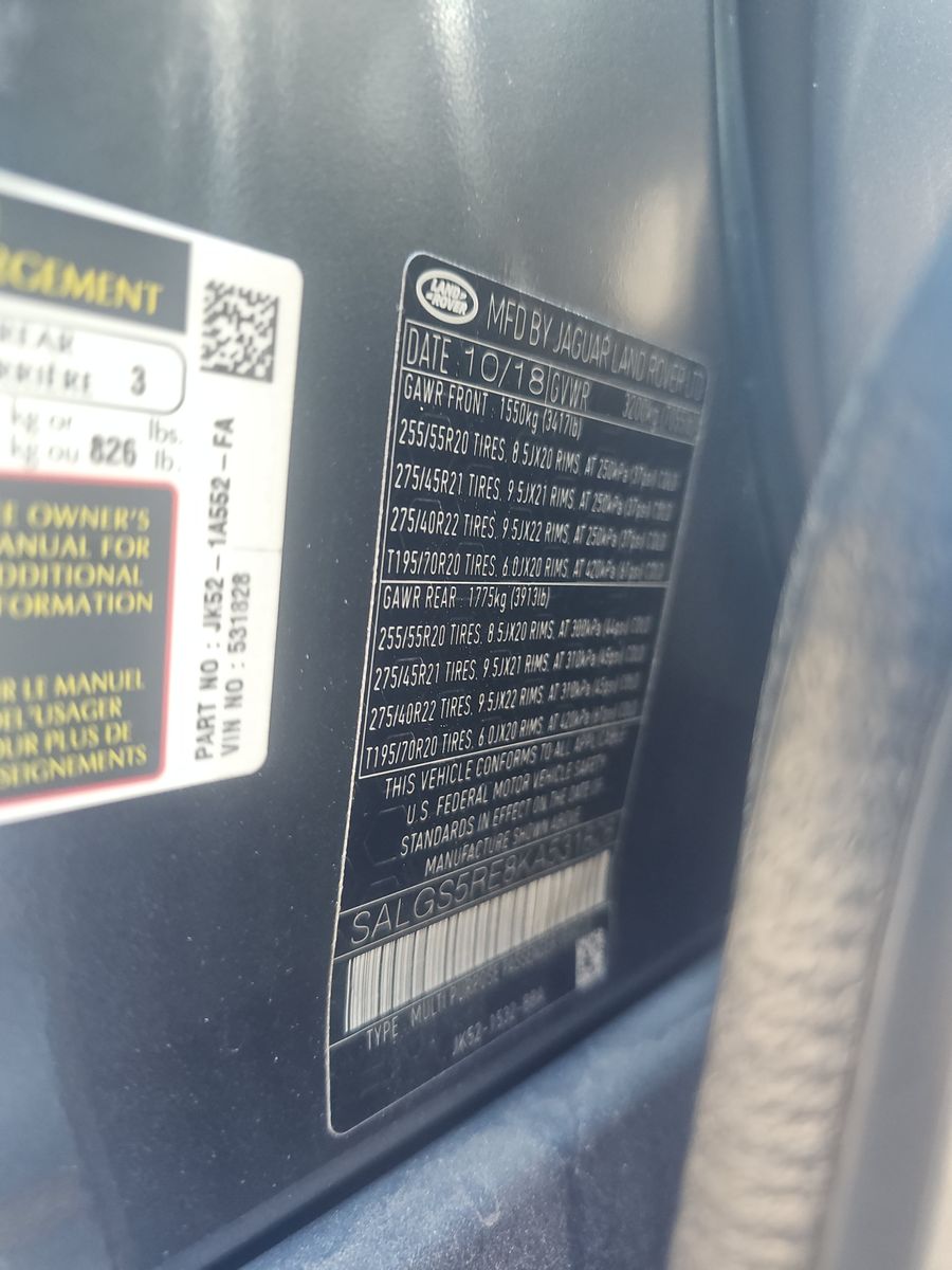 2019 Land Rover Range Rover Base AWD