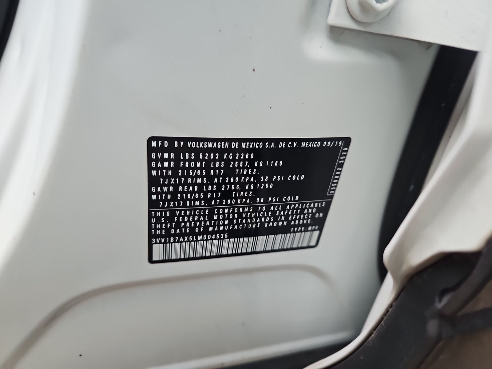 2020 Volkswagen Tiguan 2.0T S FWD