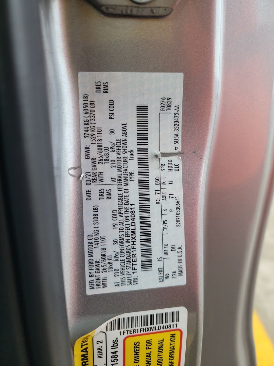 2021 Ford Ranger Lariat AWD