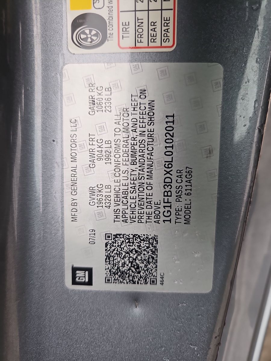 2020 Chevrolet Camaro 1LT RWD