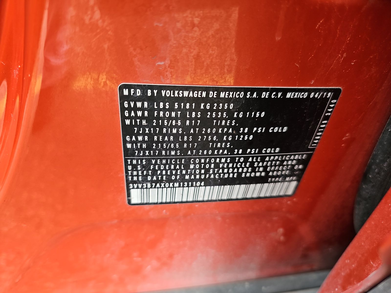 2019 Volkswagen Tiguan 2.0T SE FWD