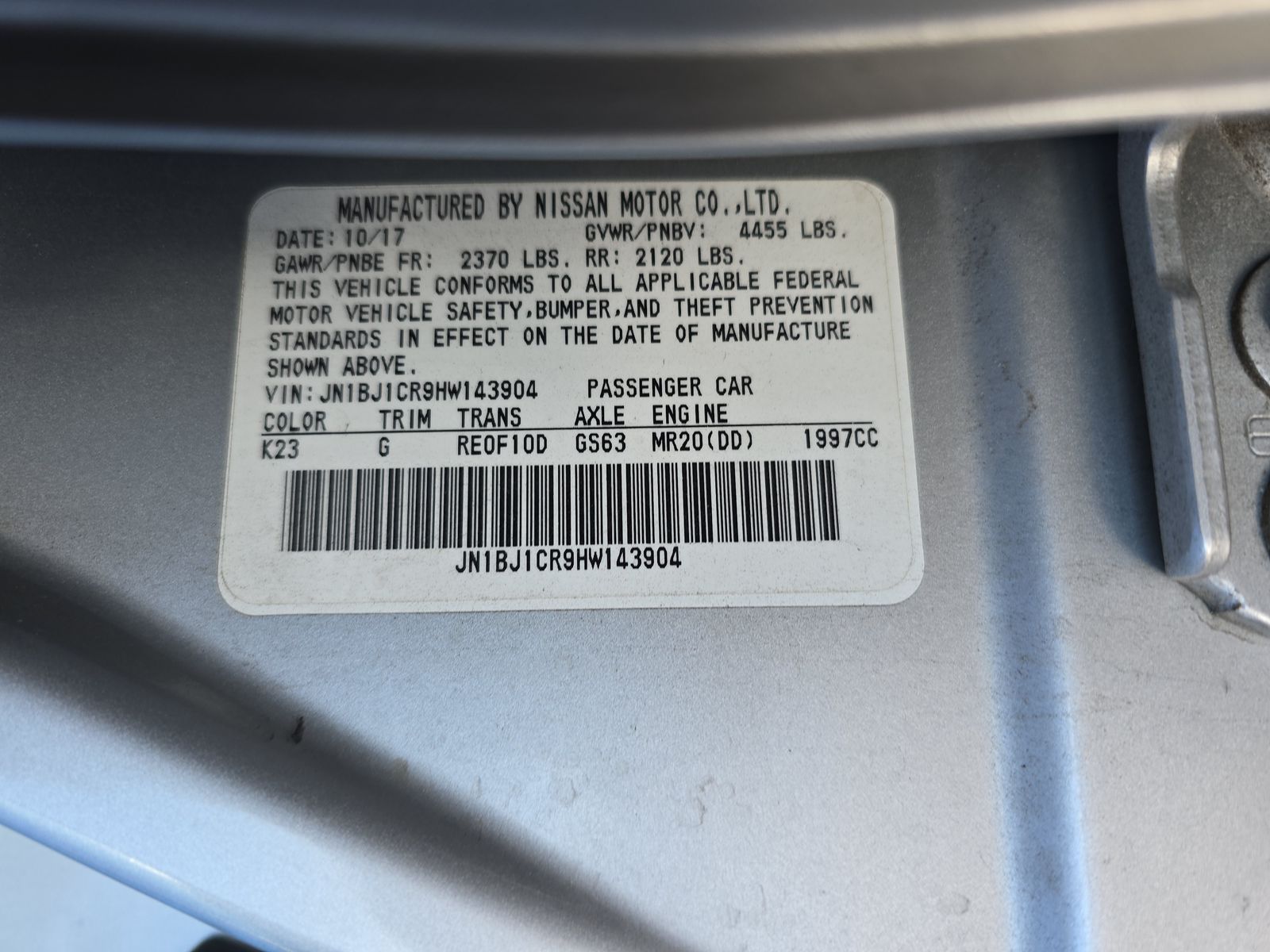 2017 Nissan Rogue Sport S AWD