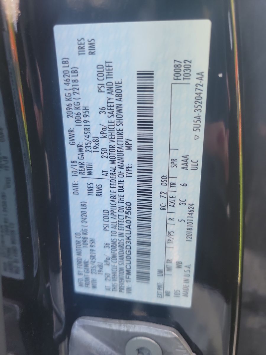 2019 Ford Escape SE FWD