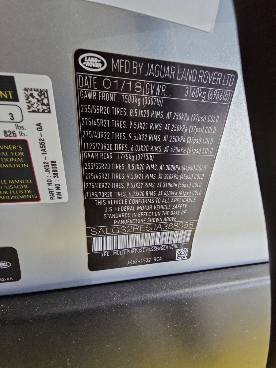 2018 Land Rover Range Rover Supercharged AWD