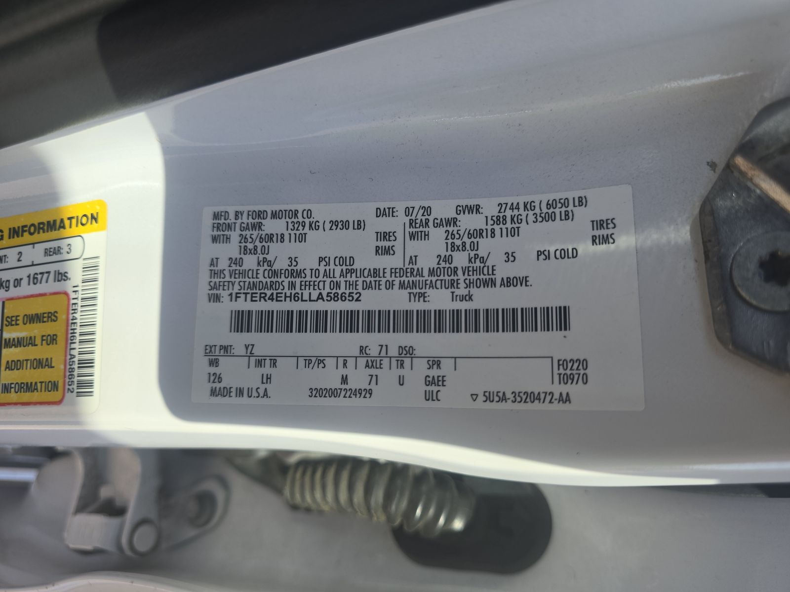 2020 Ford Ranger XLT RWD