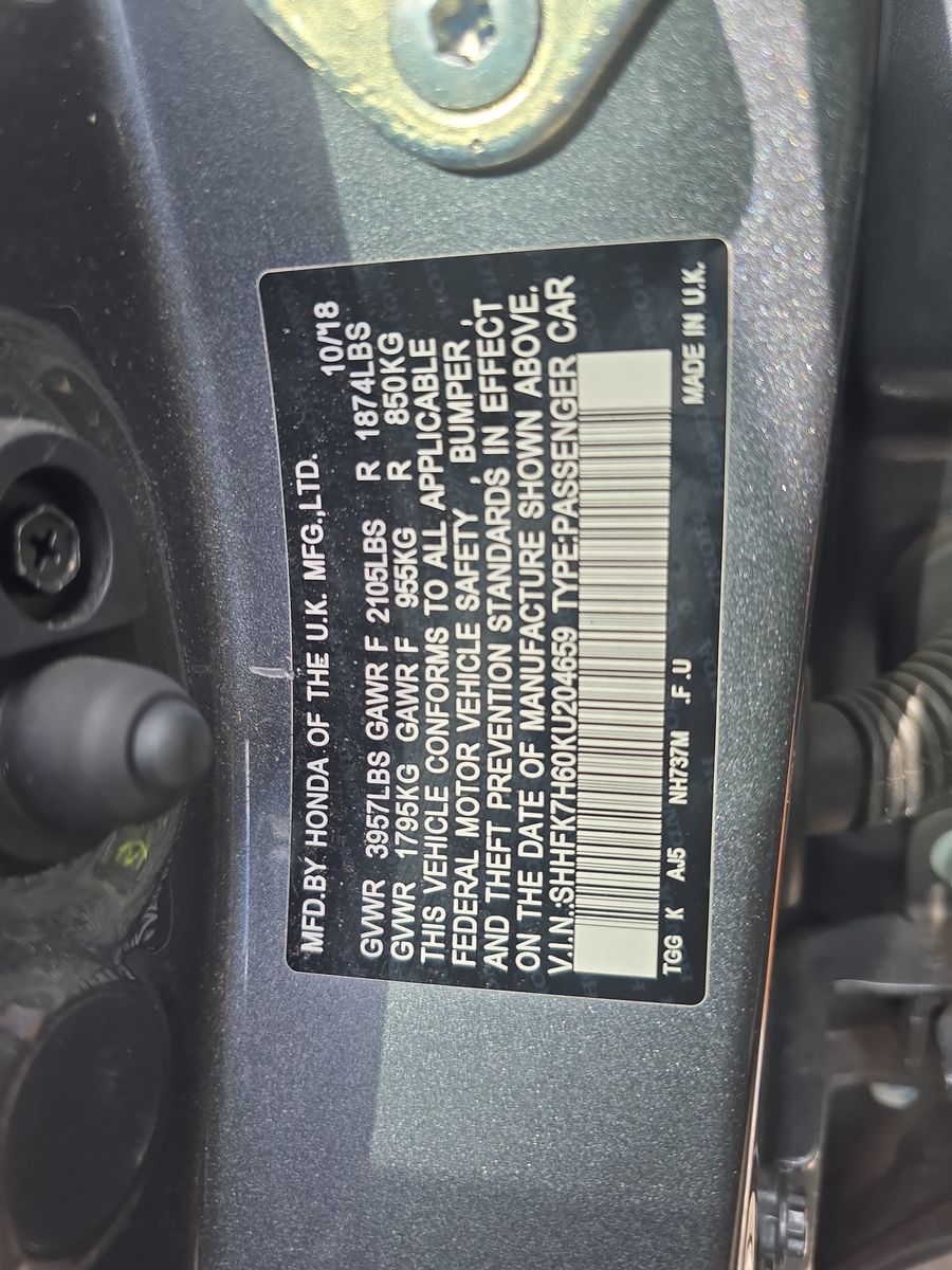 2019 Honda Civic EX FWD