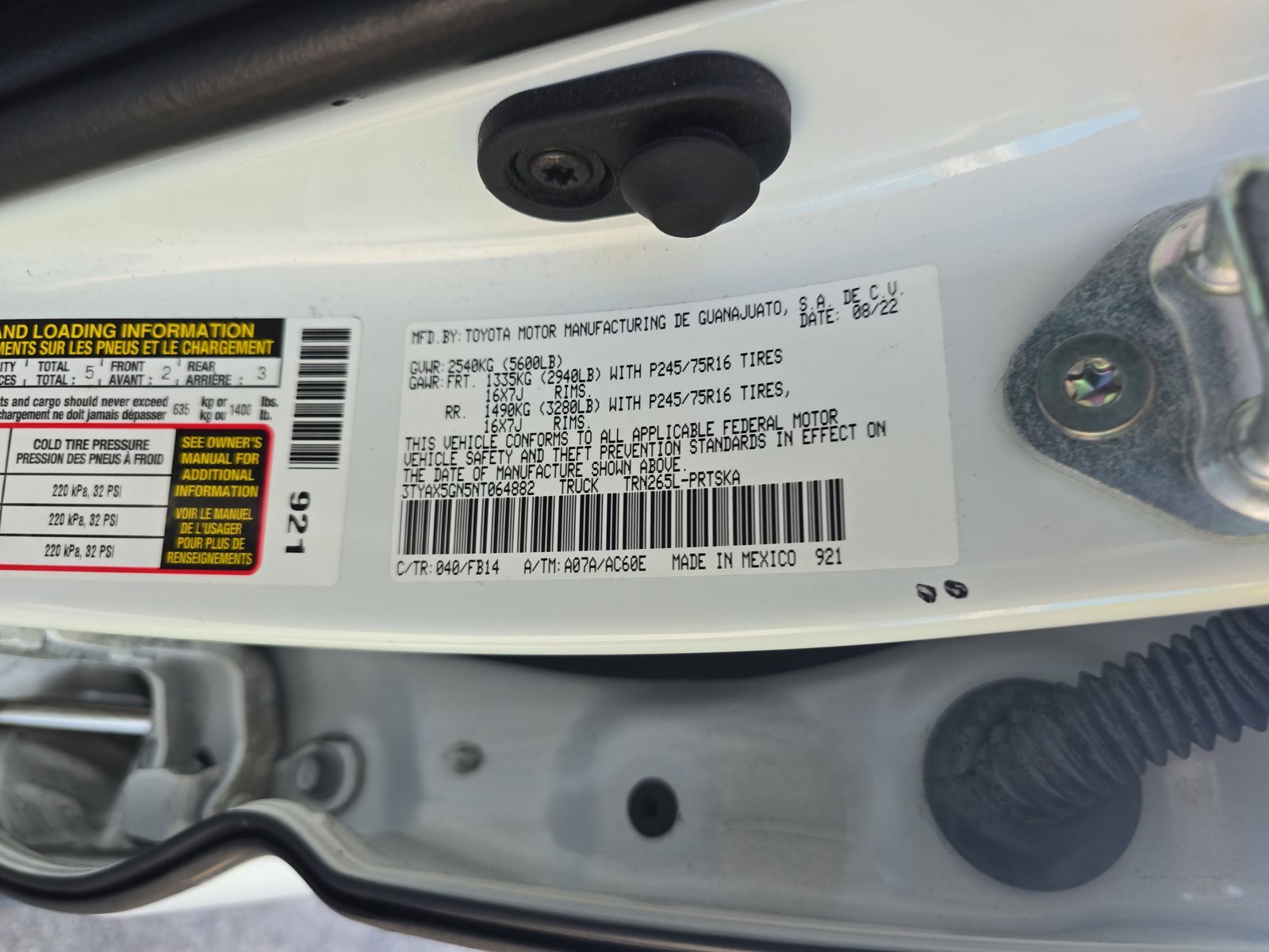 2022 Toyota Tacoma SR RWD